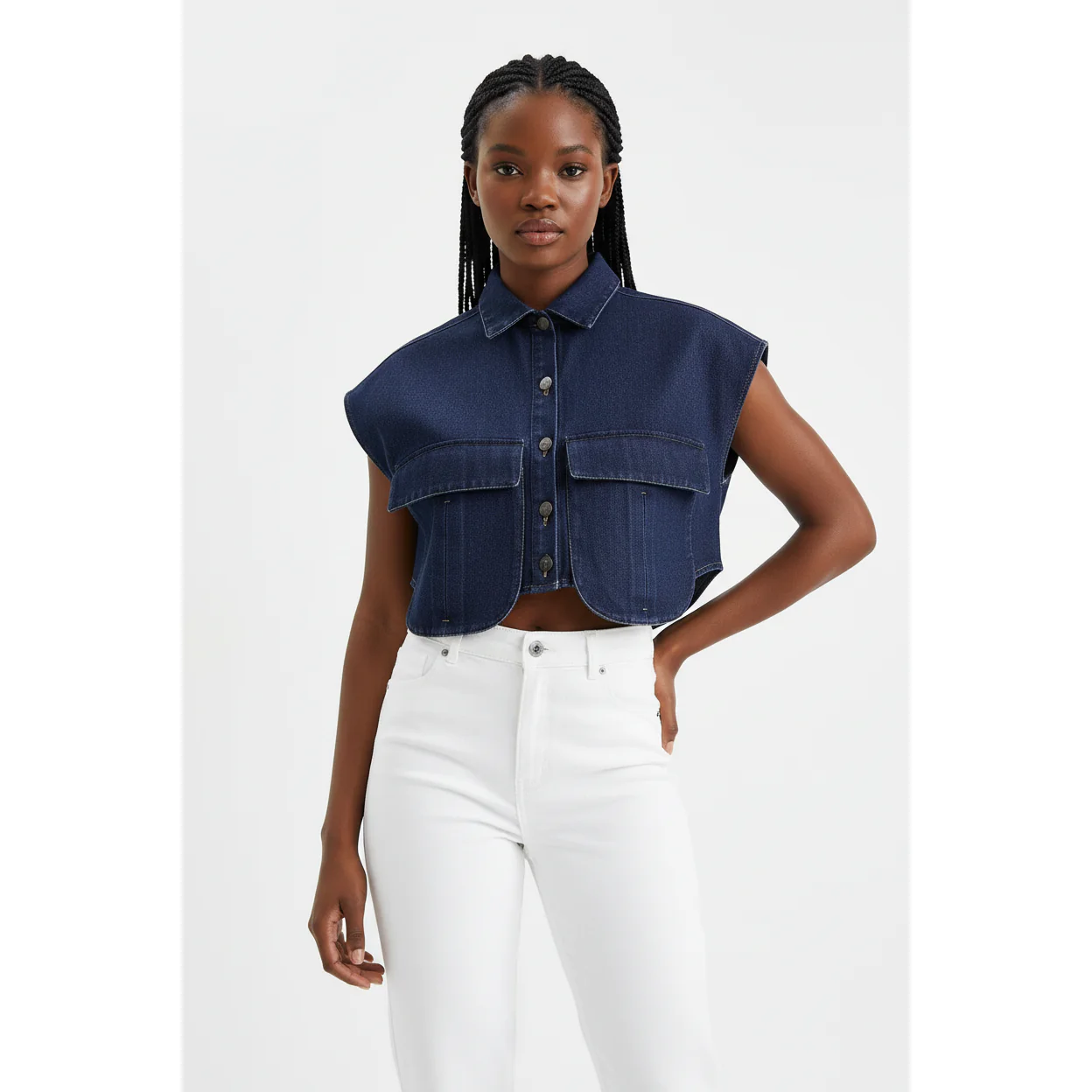 Denim Short Sleeve Shirt. - Image 2