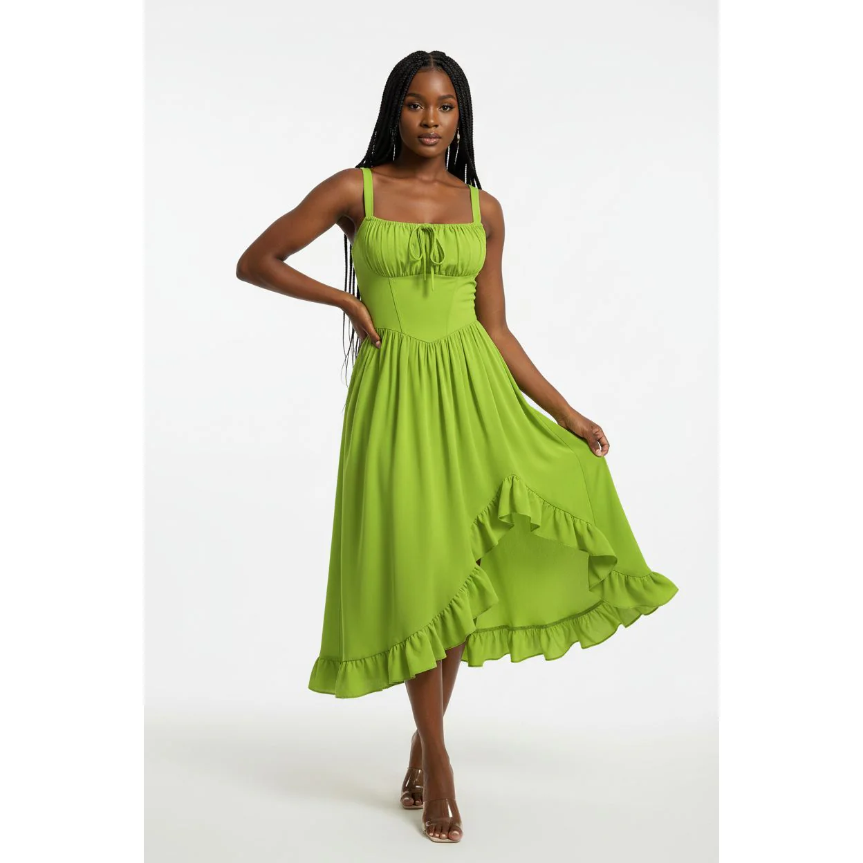 Detachable Skirt Hem Versatile Vintage Palace Style Dress - Image 2