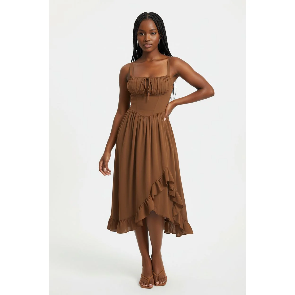 Detachable Skirt Hem Versatile Vintage Palace Style Dress - Image 4
