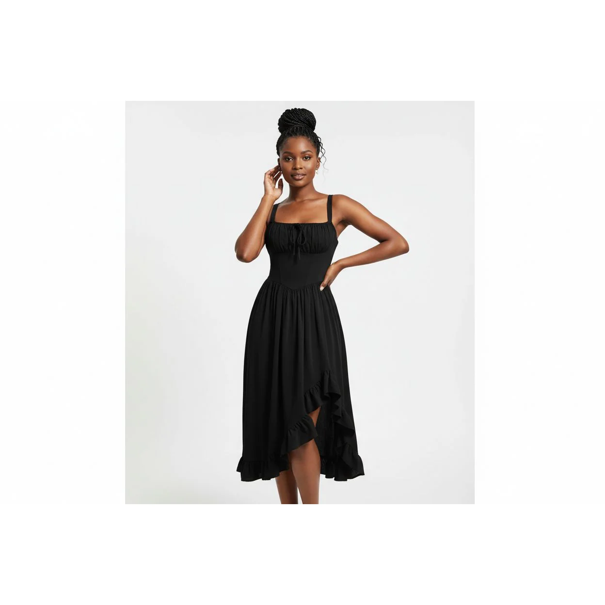 Detachable Skirt Hem Versatile Vintage Palace Style Dress - Image 5