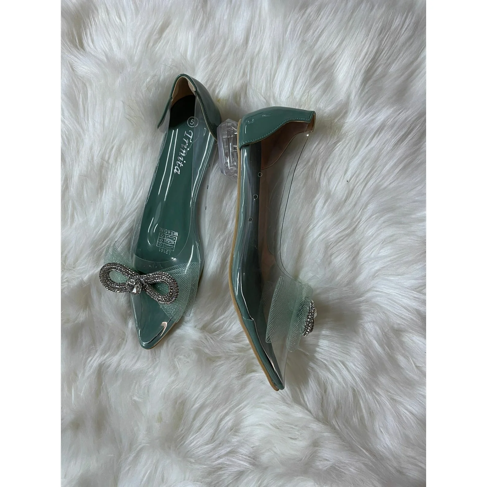 Diamond Bow PVC Pointed Shoe - Image 11