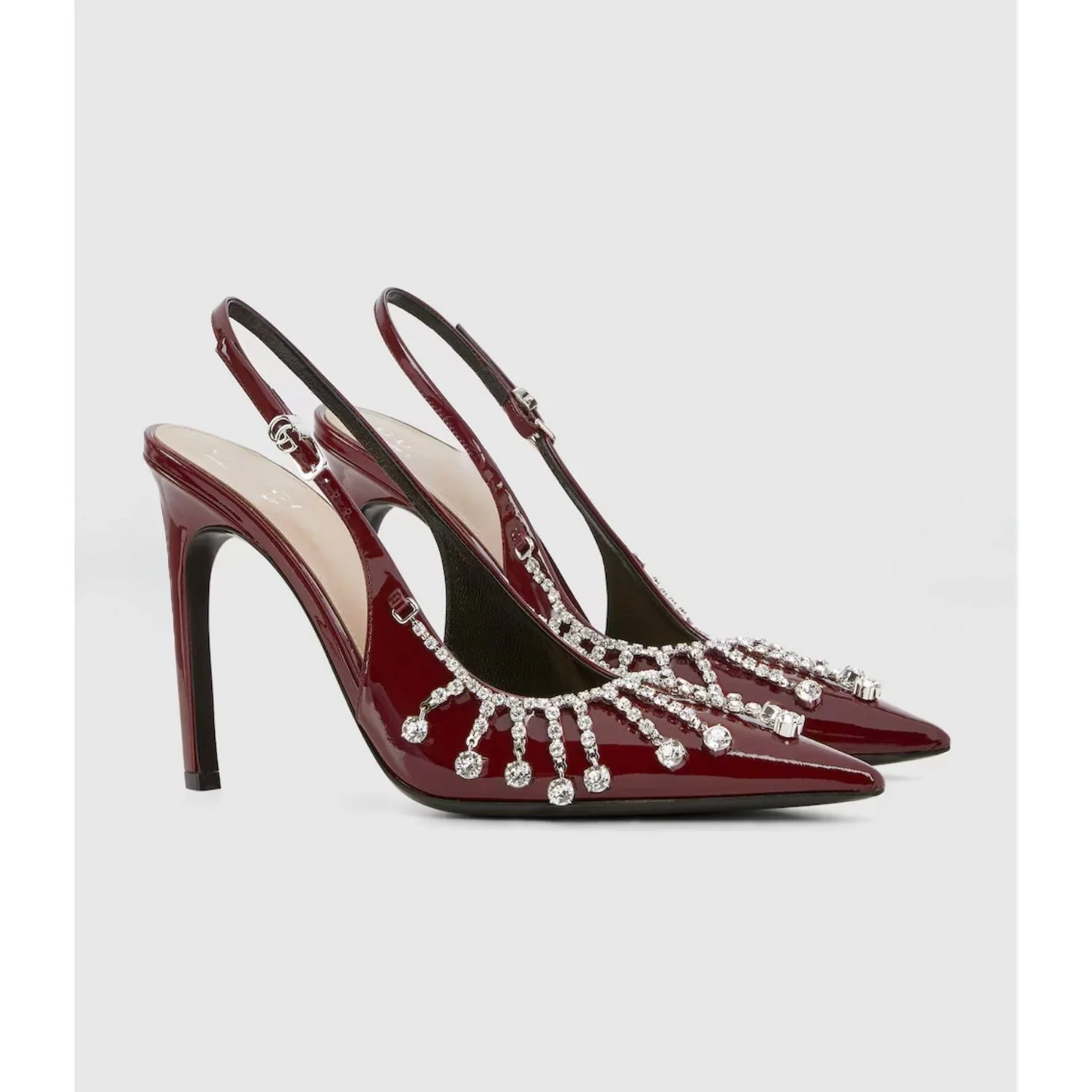 Diamond Embellishment Stiletto Pointed-Toe Shoes. - Image 3