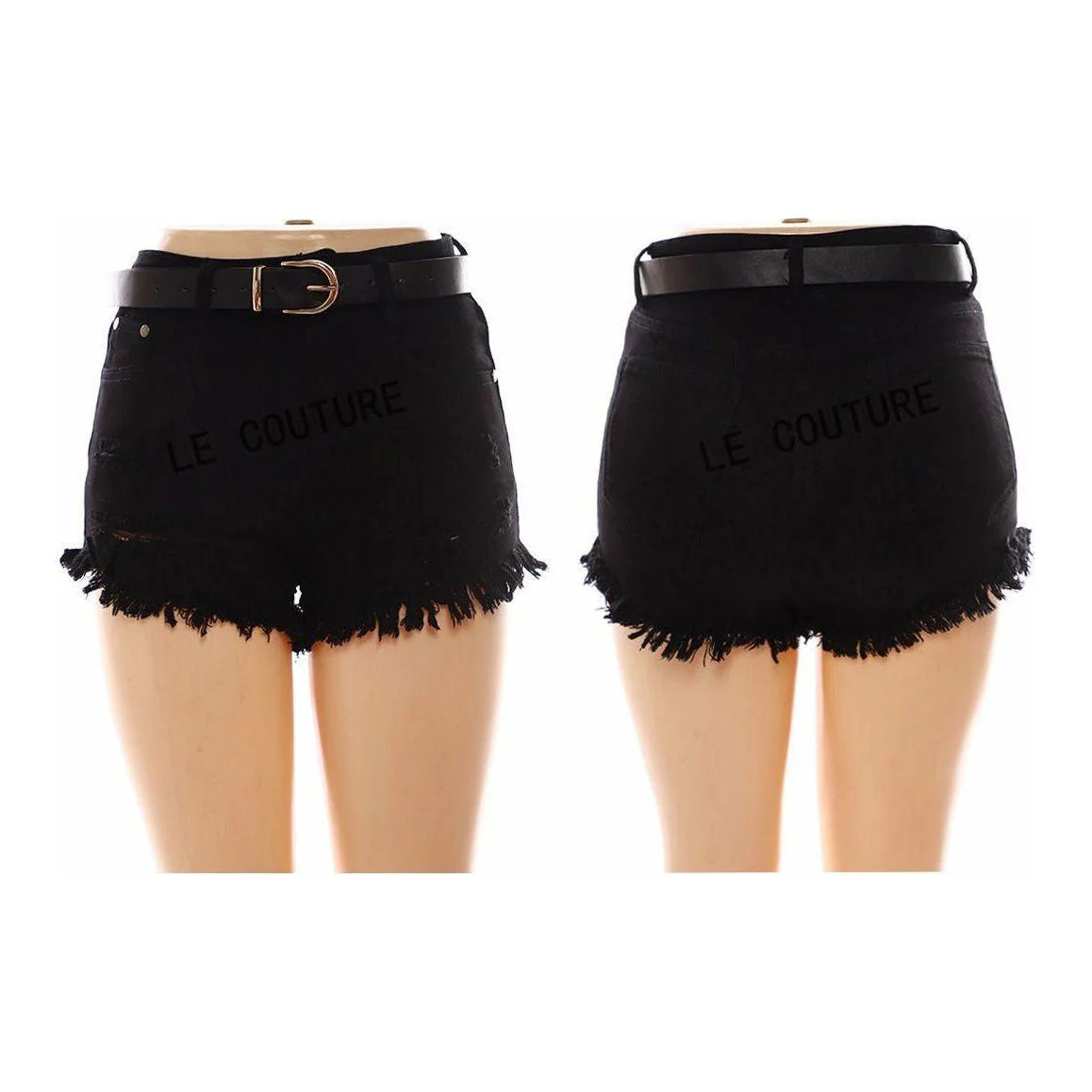 Distressed Black Bam Short - Image 4