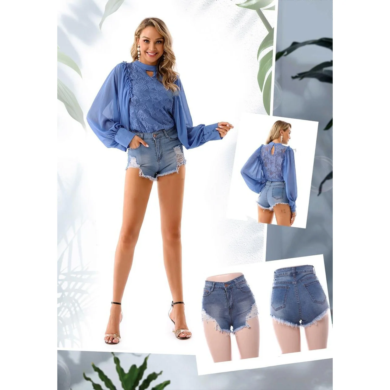 Distressed Denim Bam Short - Image 3