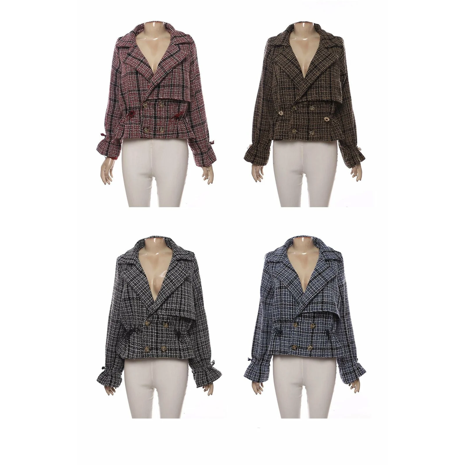Double Breasted Crop Blazer - Image 3