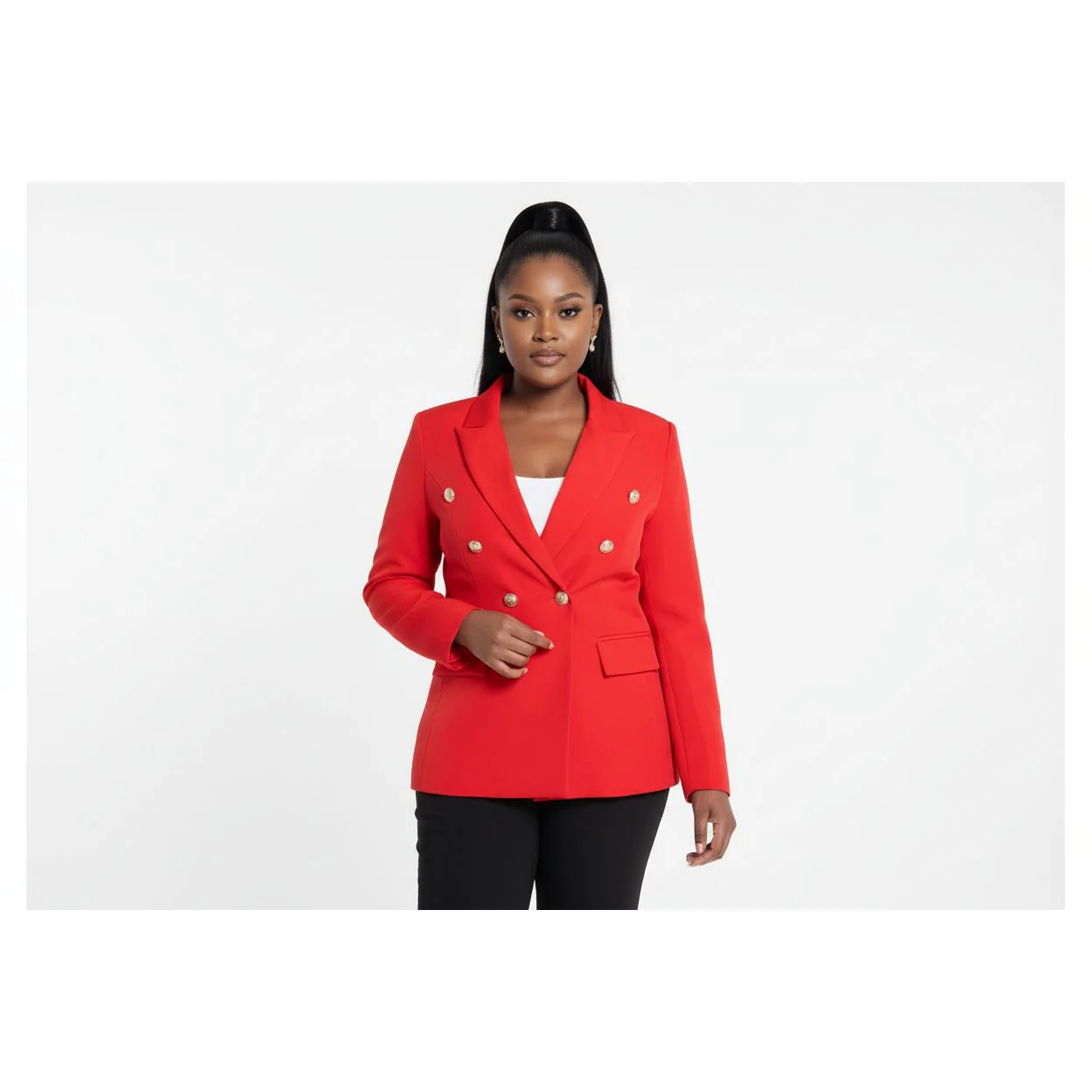 Double Breasted Formal Blazer - Image 2