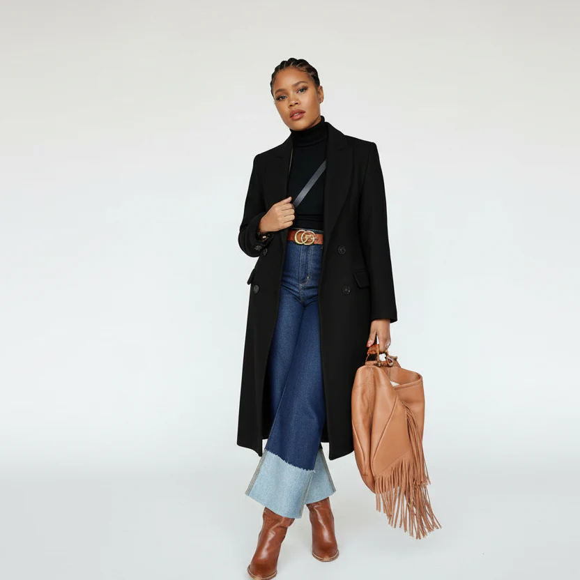 Double Breasted Long Coat - Image 2