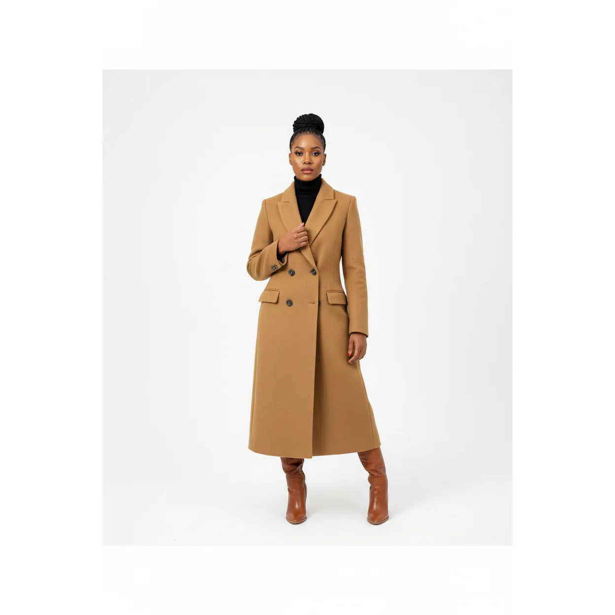 Double Breasted Long Coat - Image 7