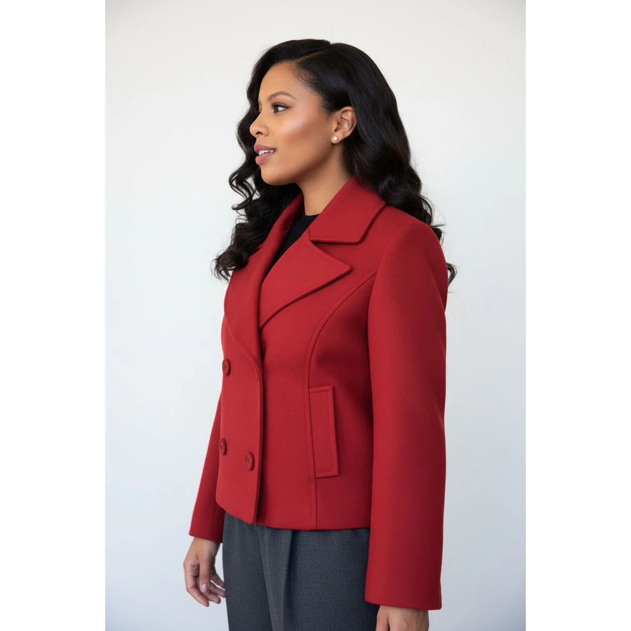 Double Breasted New Fashion Trench Coat - Image 3