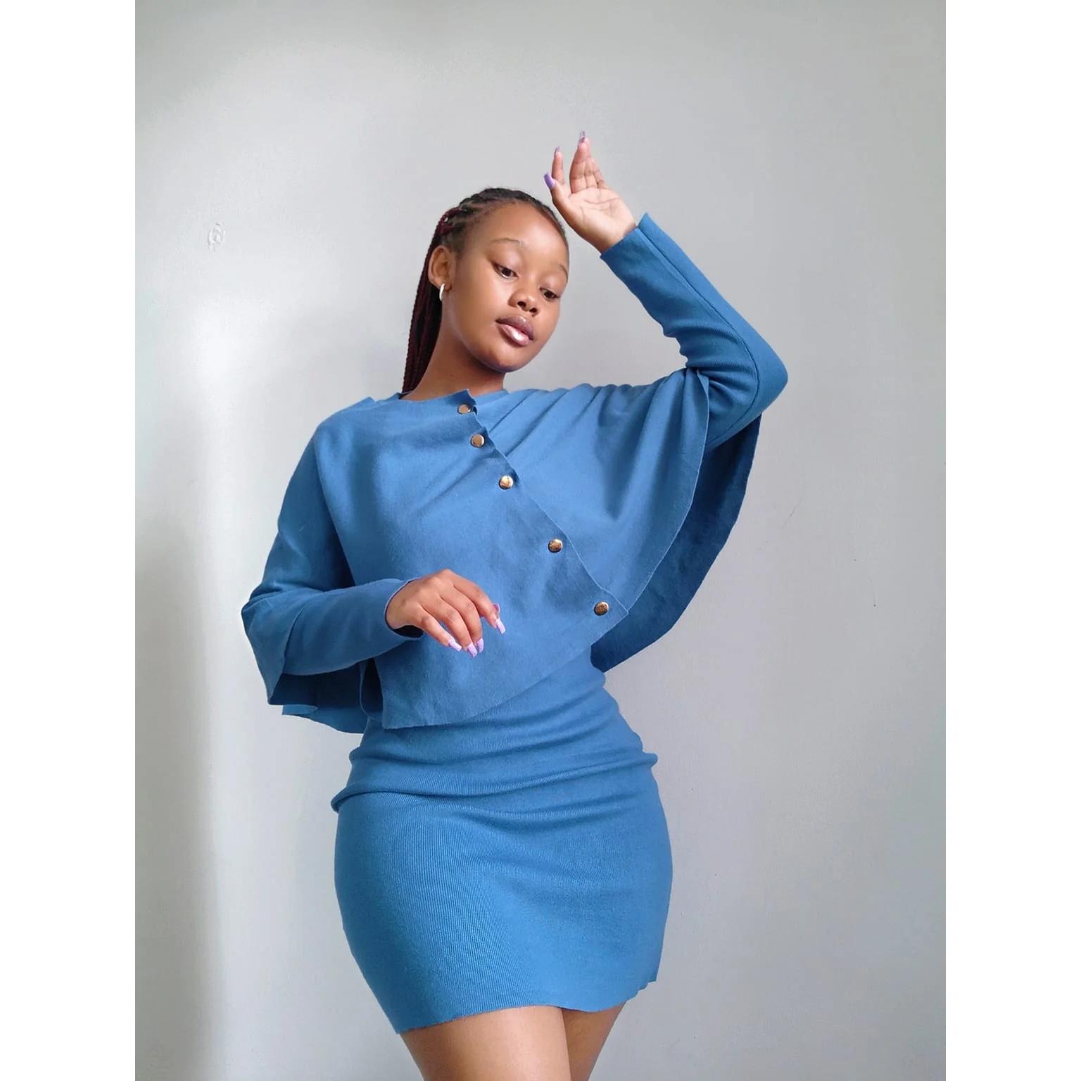 Dress & Poncho sweater Set - Image 2