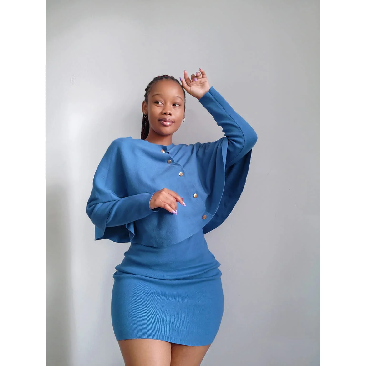 Dress & Poncho sweater Set - Image 3