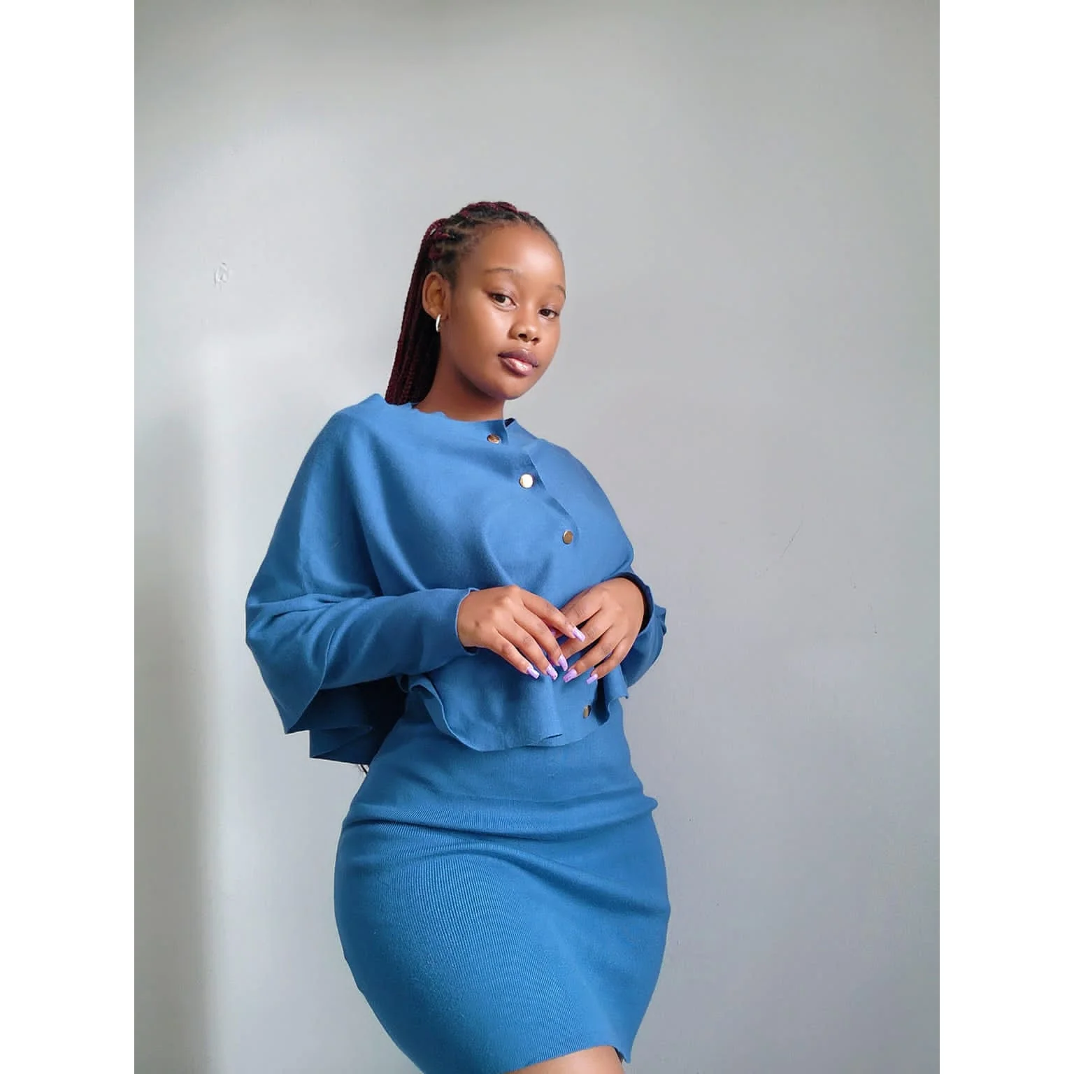 Dress & Poncho sweater Set - Image 4