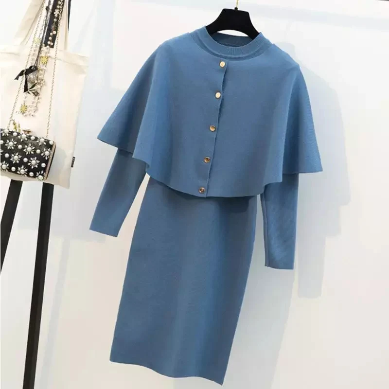 Dress & Poncho sweater Set - Image 7