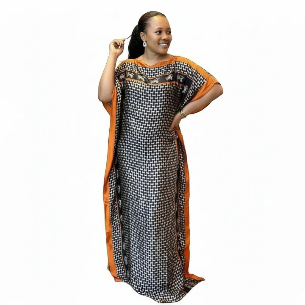 Dubai Dashiki Abaya Print Design Loose Long Dress - Image 2