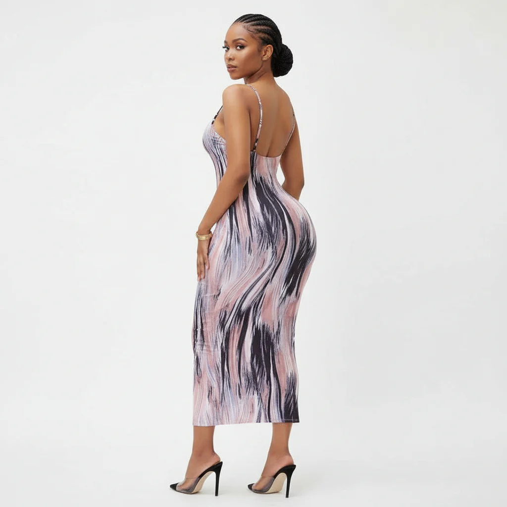 Dye Sleeveless Bodycon Dress - Image 2