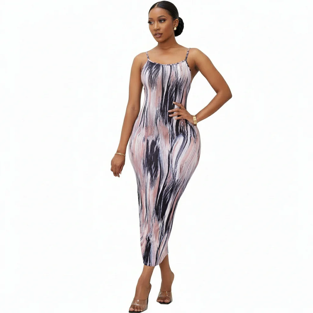 Dye Sleeveless Bodycon Dress - Image 4