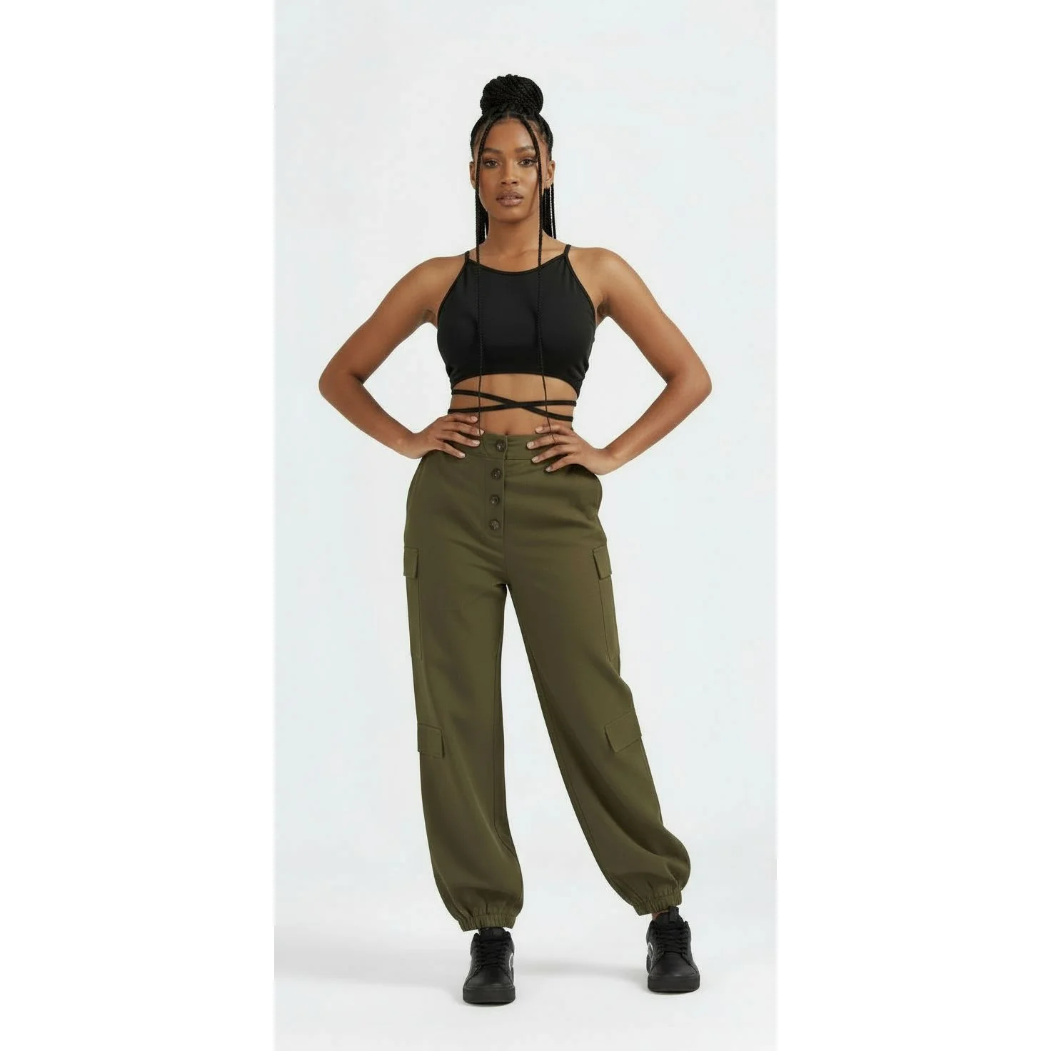 Cotton Linen Wide Leg Palazzo Pants.