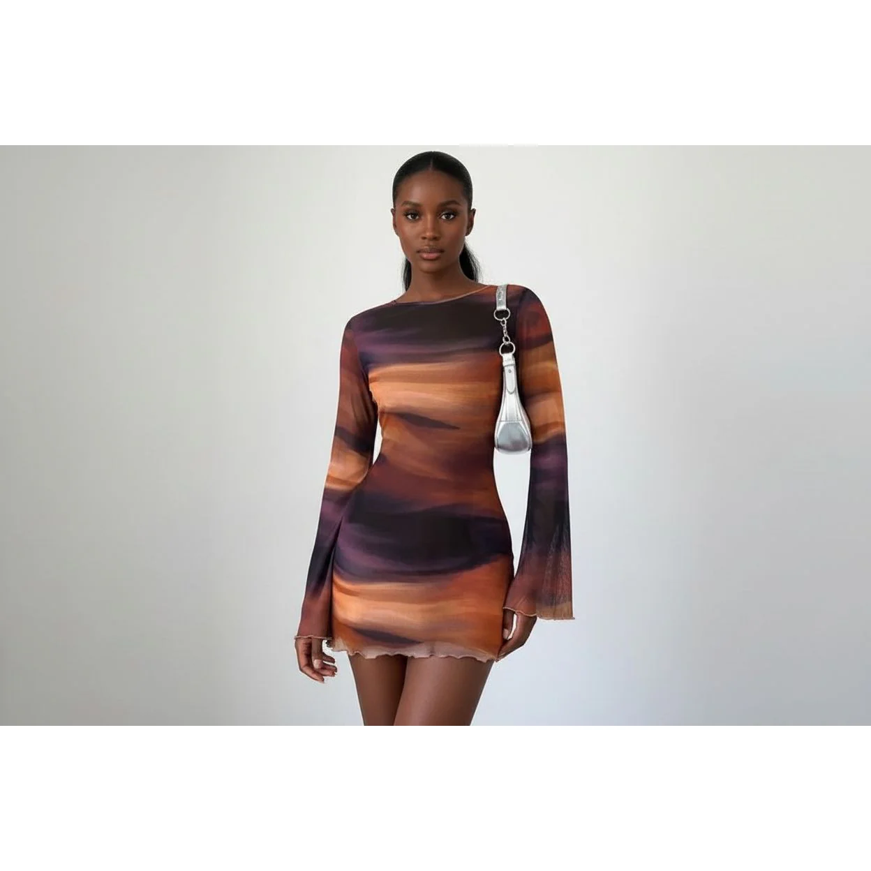 Elegant Bowknot Backless Mini Dress