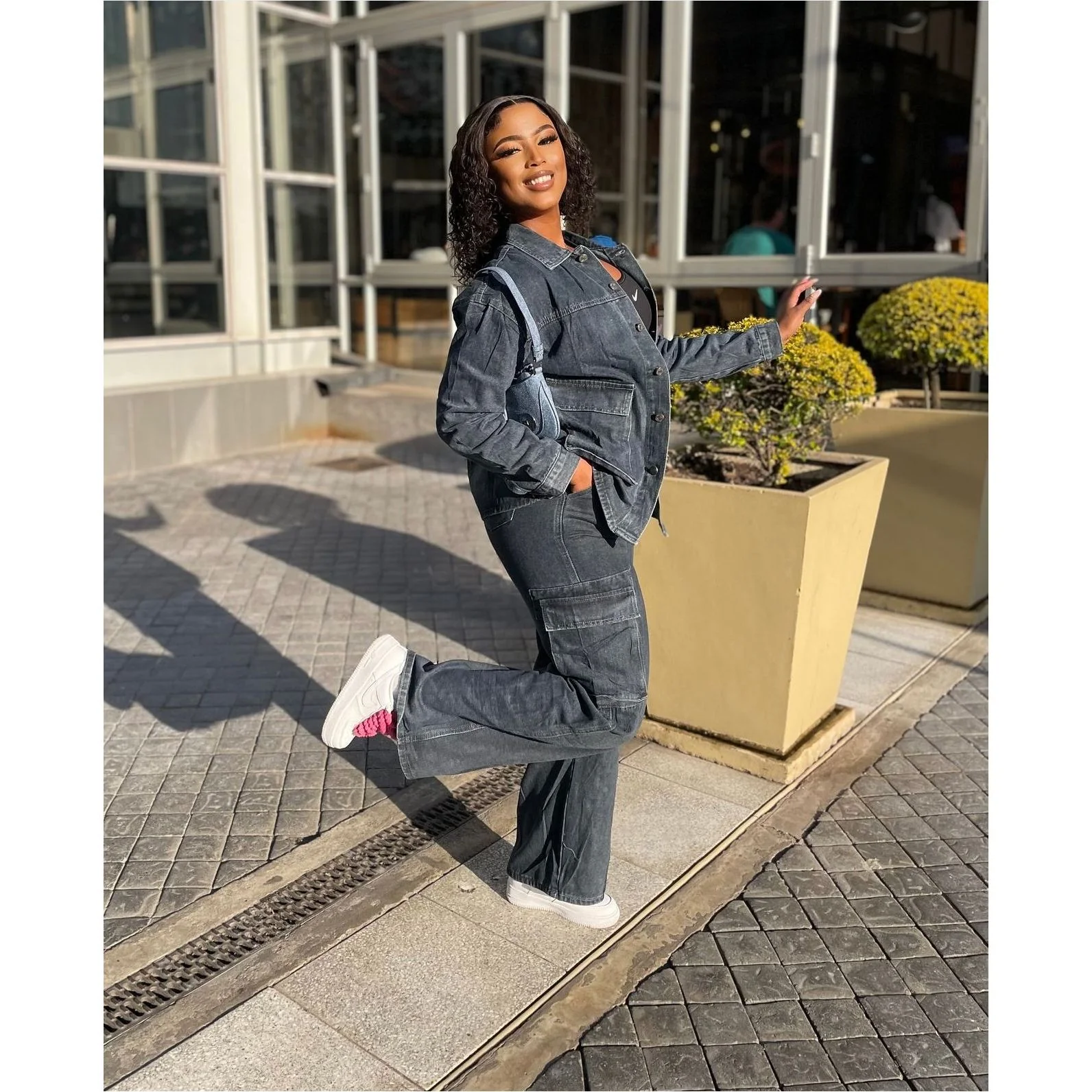 Elegant Cargo Denim Two Piece Set. - Image 6