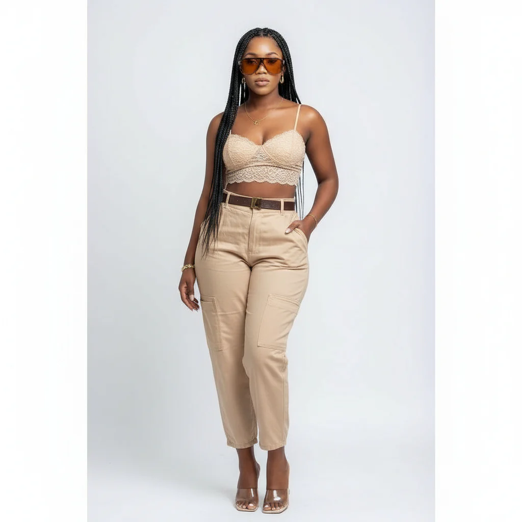 Elegant Female Formal High Waist Work Pants - Image 3