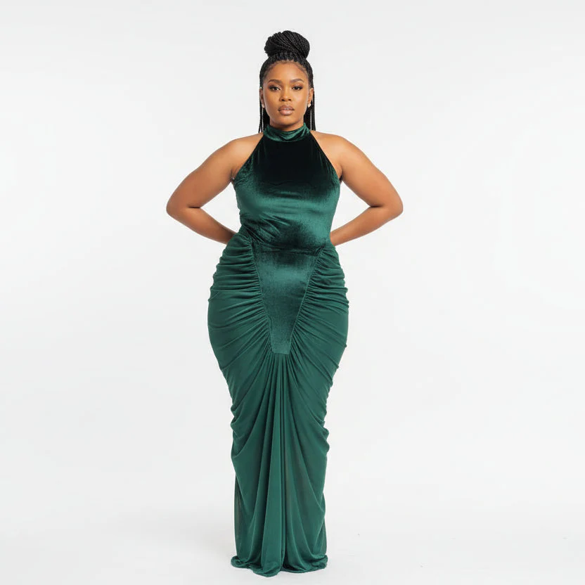 Elegant Halter Sleeveless Bodycon Dress - Image 2