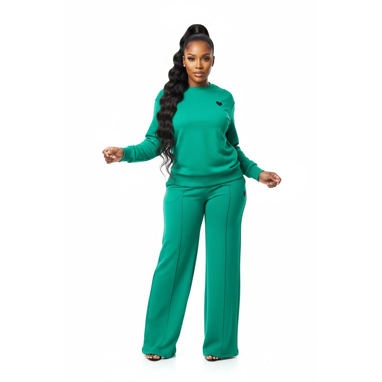 Elegant Long Sleeve Tracksuit Set - Image 4