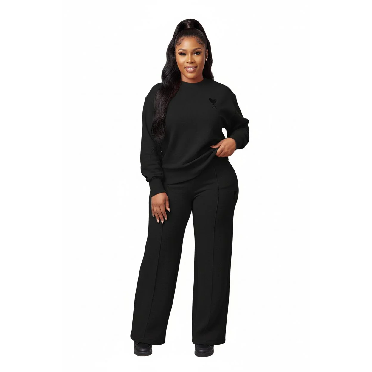 Elegant Long Sleeve Tracksuit Set - Image 5