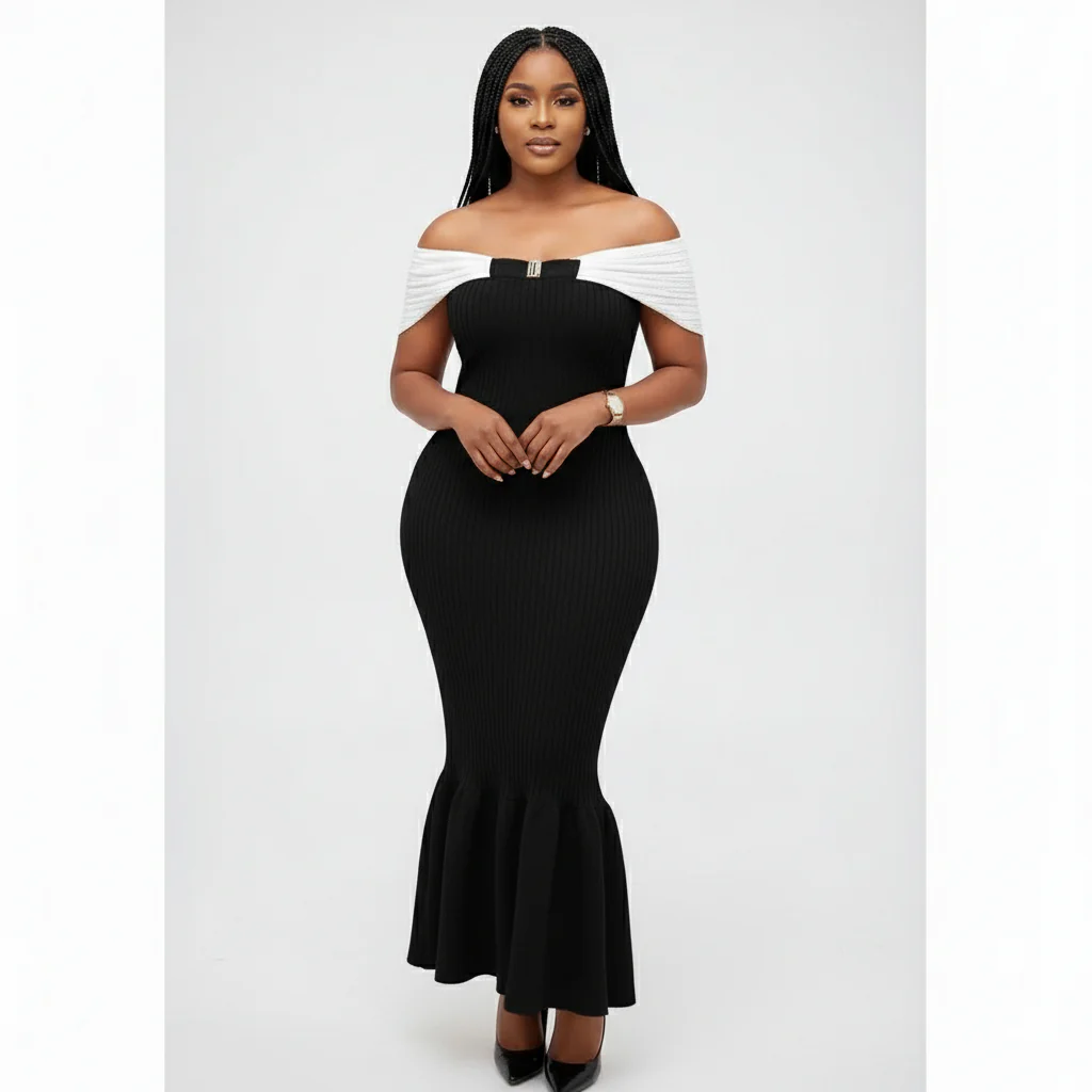Elegant Off-the-Shoulder Party Dress - Image 2