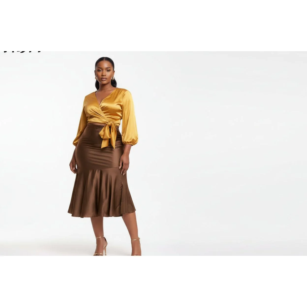 Elegant Office Satin Skirts - Image 2