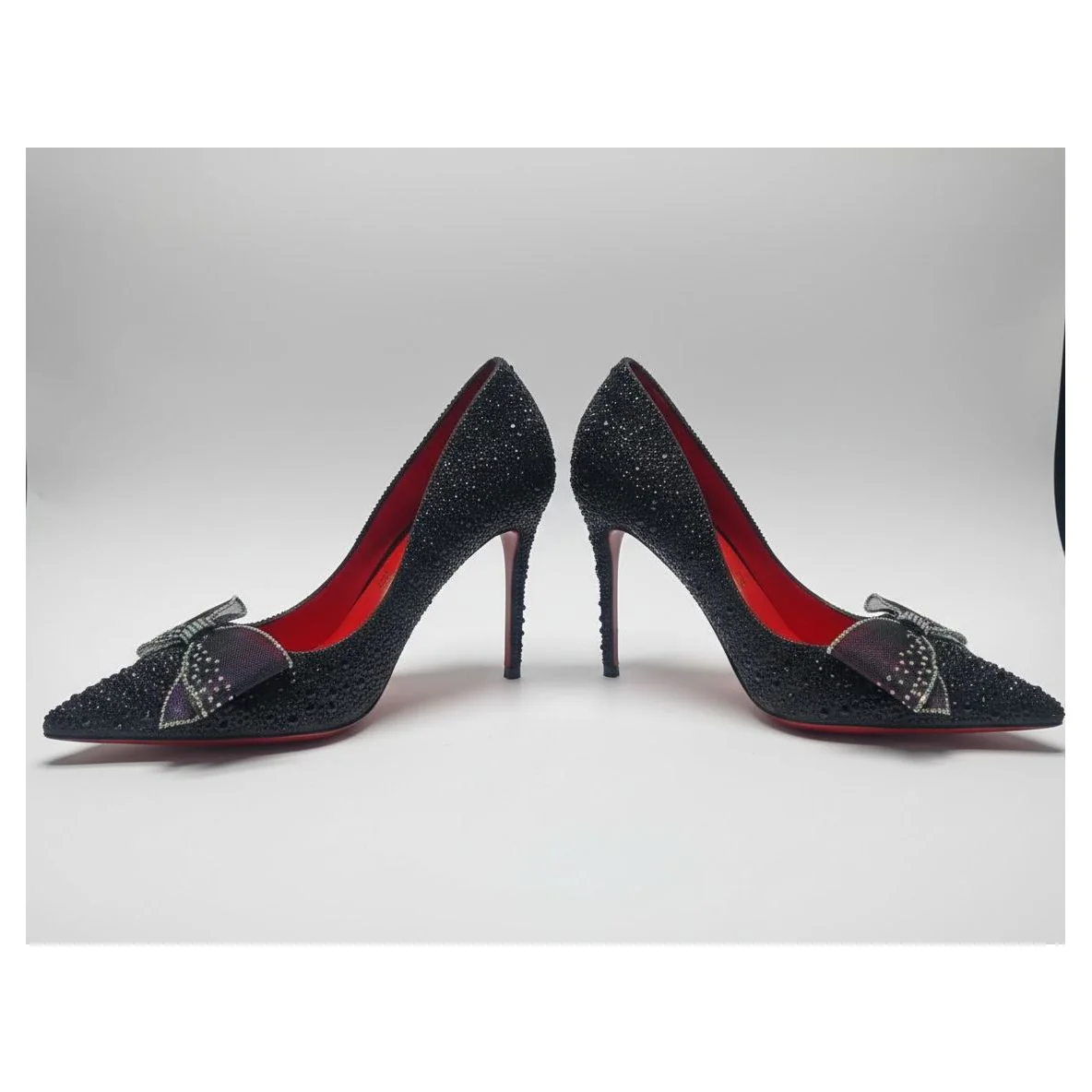 Elegant Pointed Bowknot Rhinestone Stilettos - Image 2