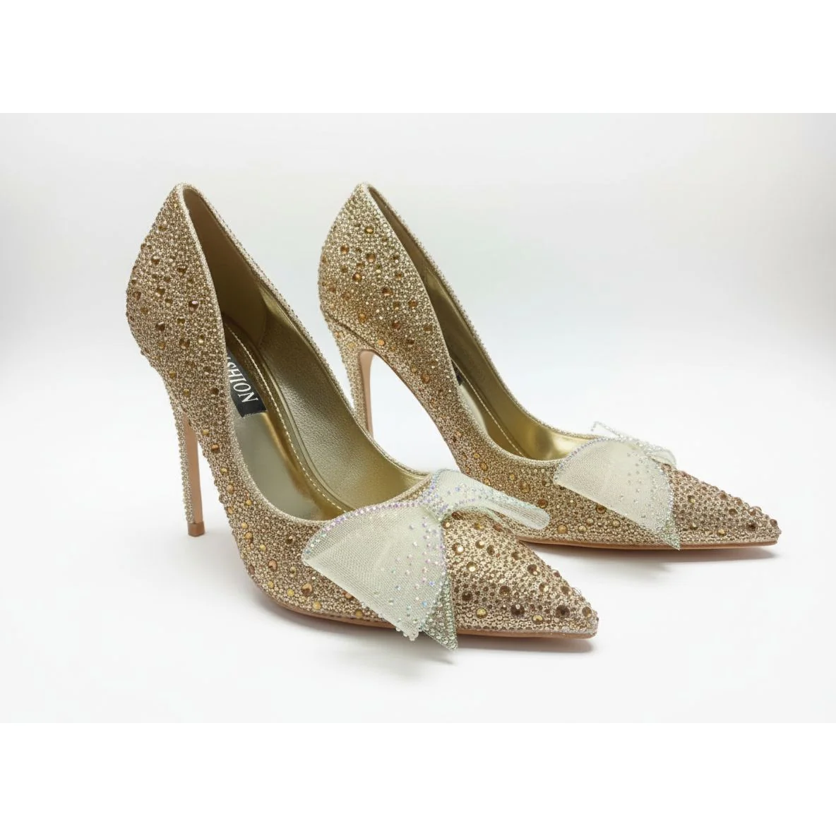 Elegant Pointed Bowknot Rhinestone Stilettos - Image 7