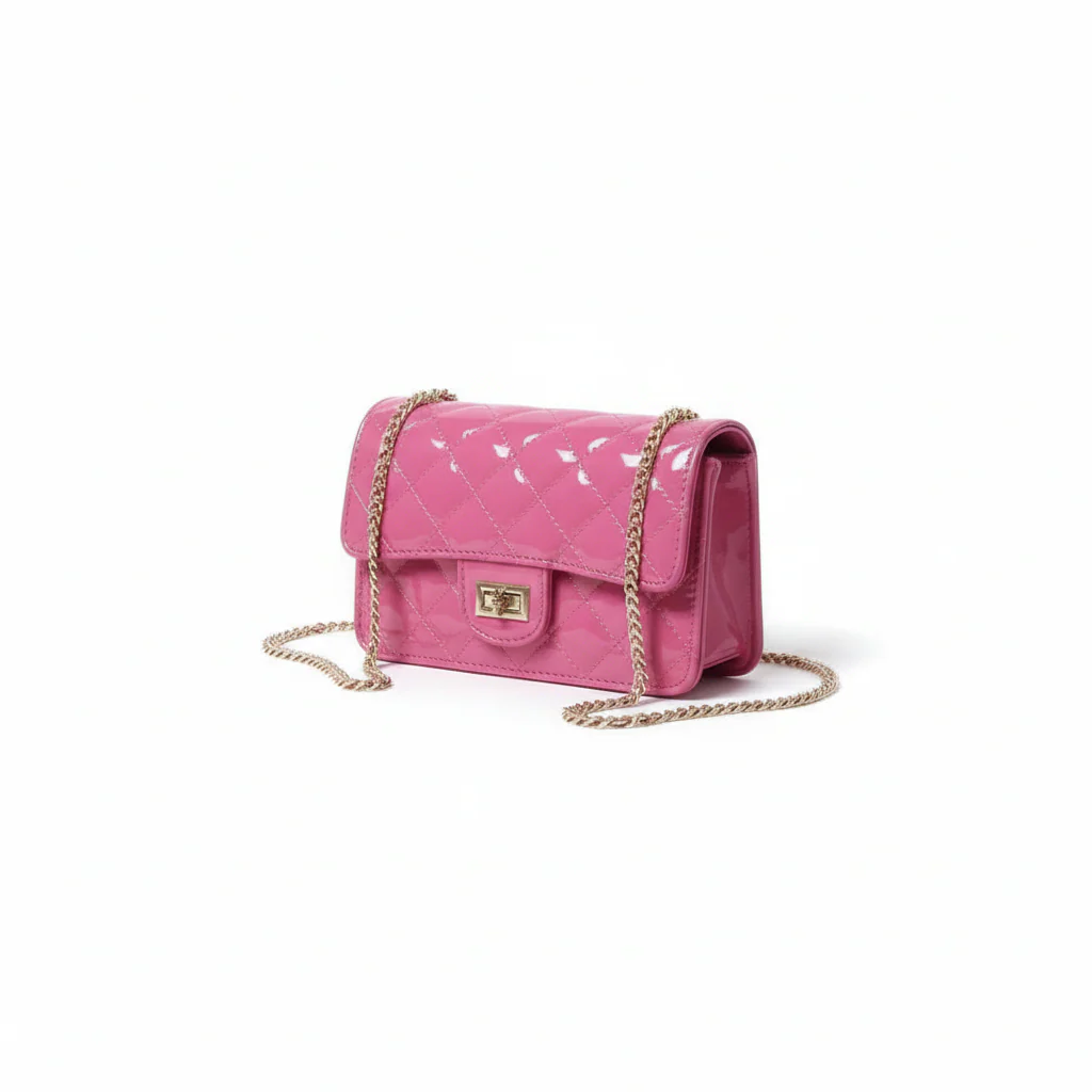 Elegant Quilted PU Genuine Leather Shoulder Bag - Image 3