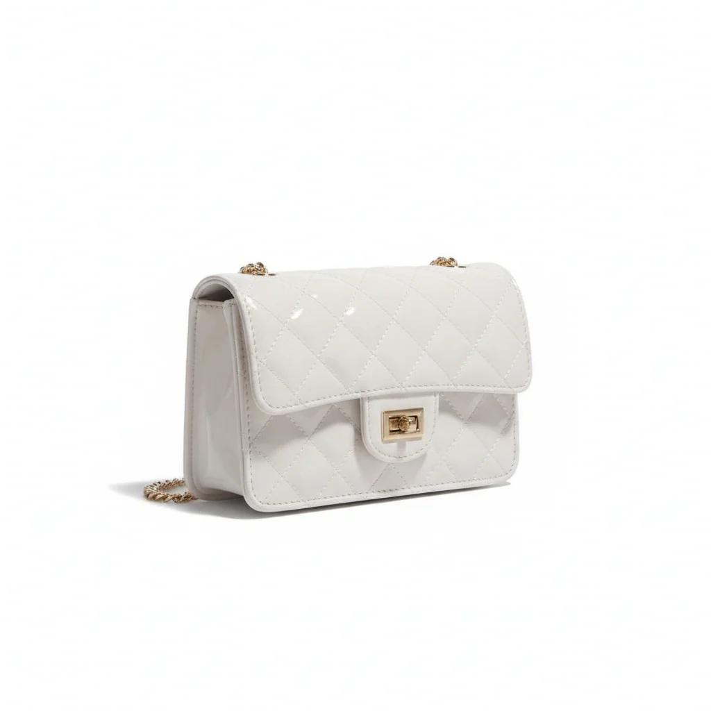 Elegant Quilted PU Genuine Leather Shoulder Bag - Image 4