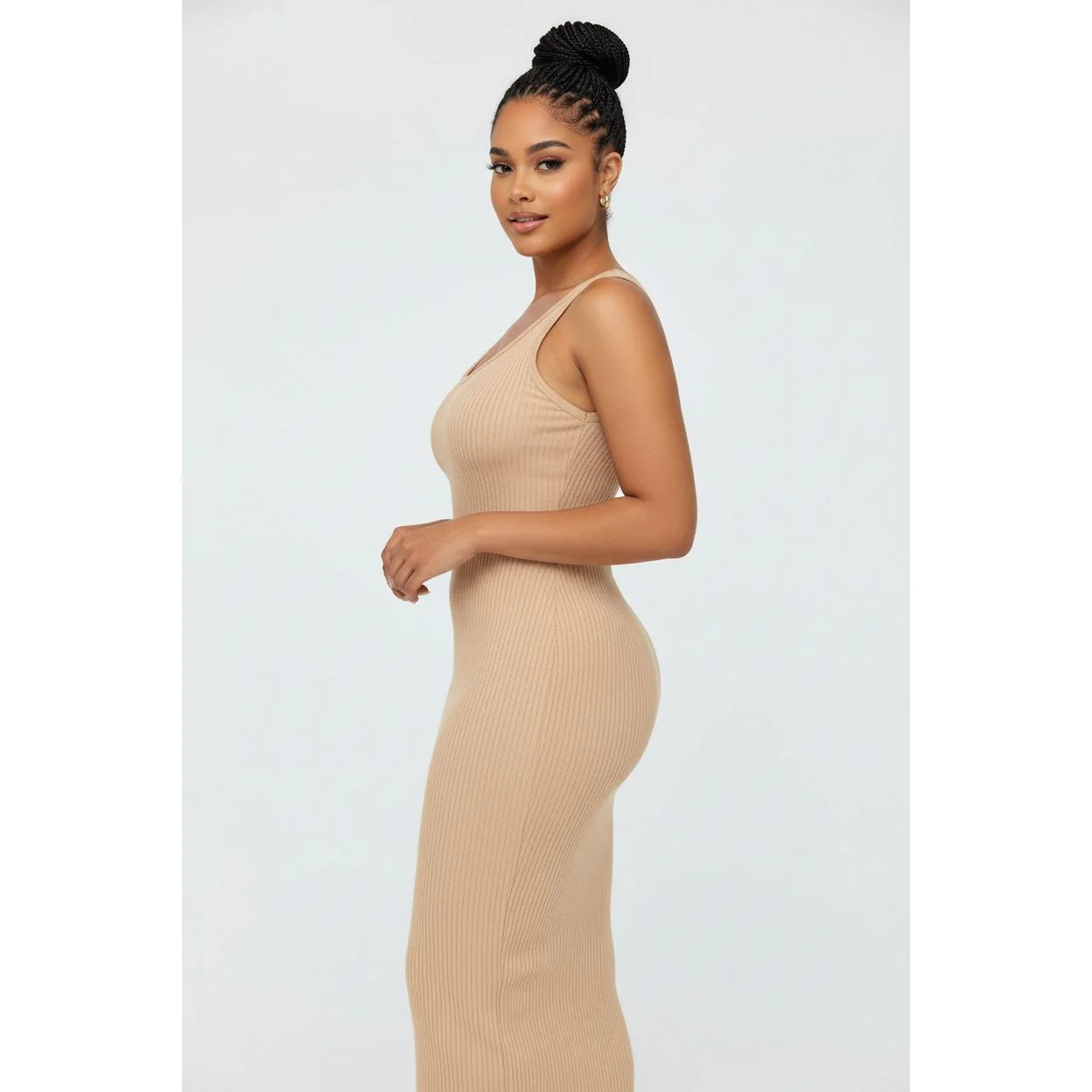 Elegant Sleeveless Long Bodycon Dress - Image 2