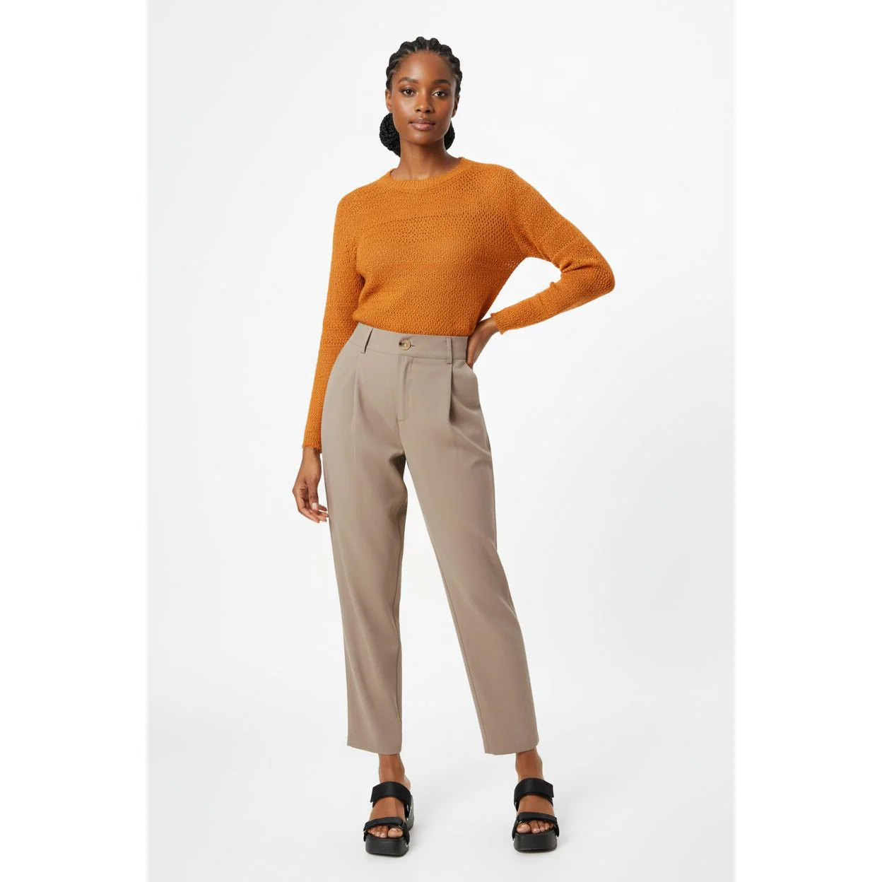 Elegant Straight-Leg Pants with Pockets - Image 2