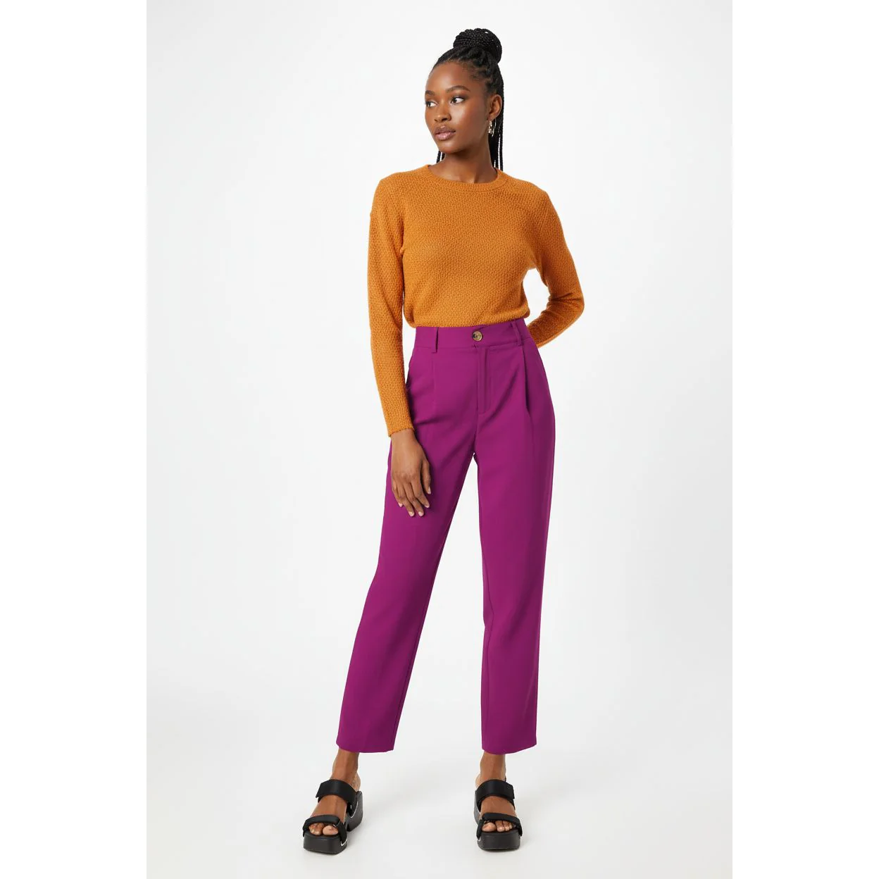 Elegant Straight-Leg Pants with Pockets - Image 3