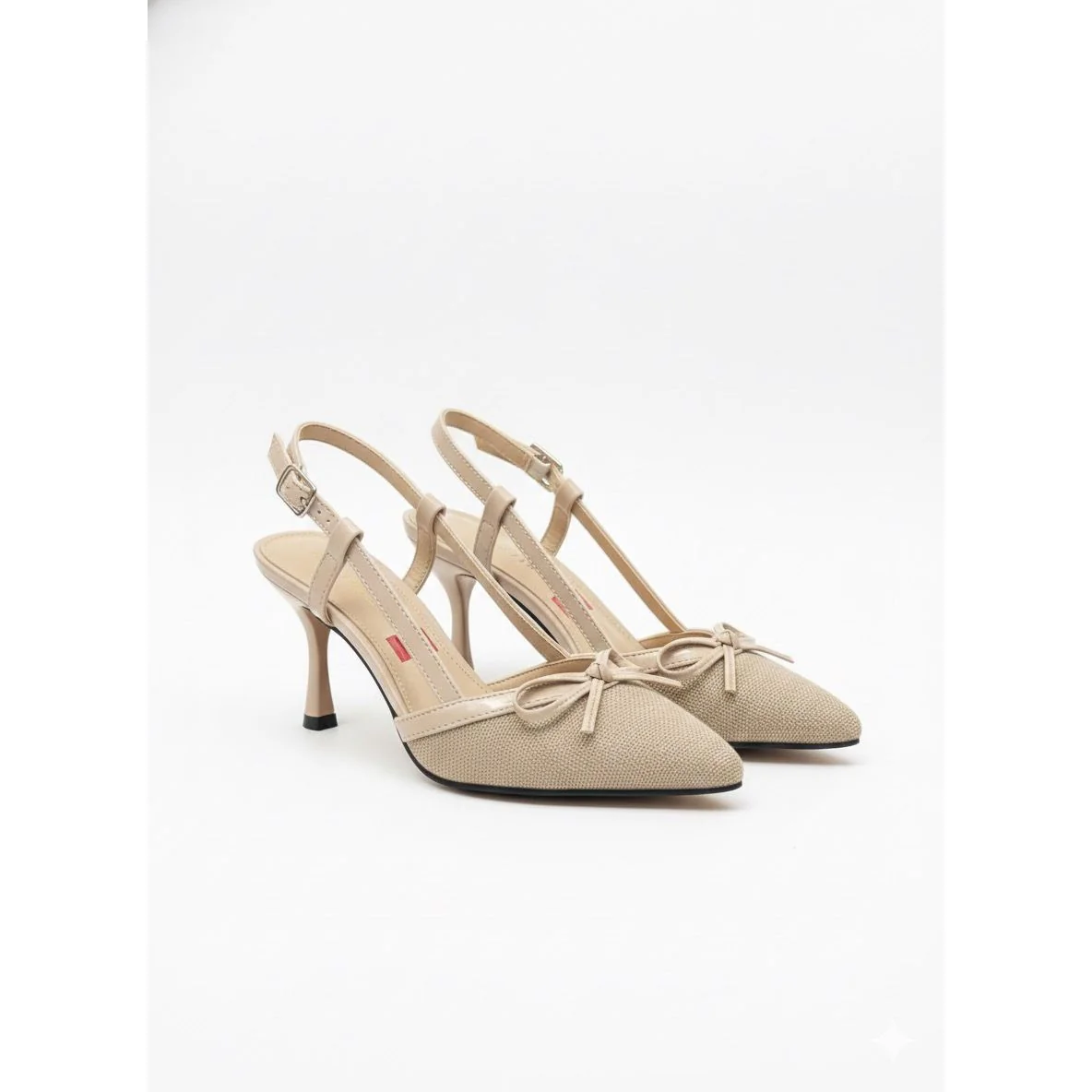 Elegant Women's Black Pointed Toe Bowknot High Heel Sandals - Image 3
