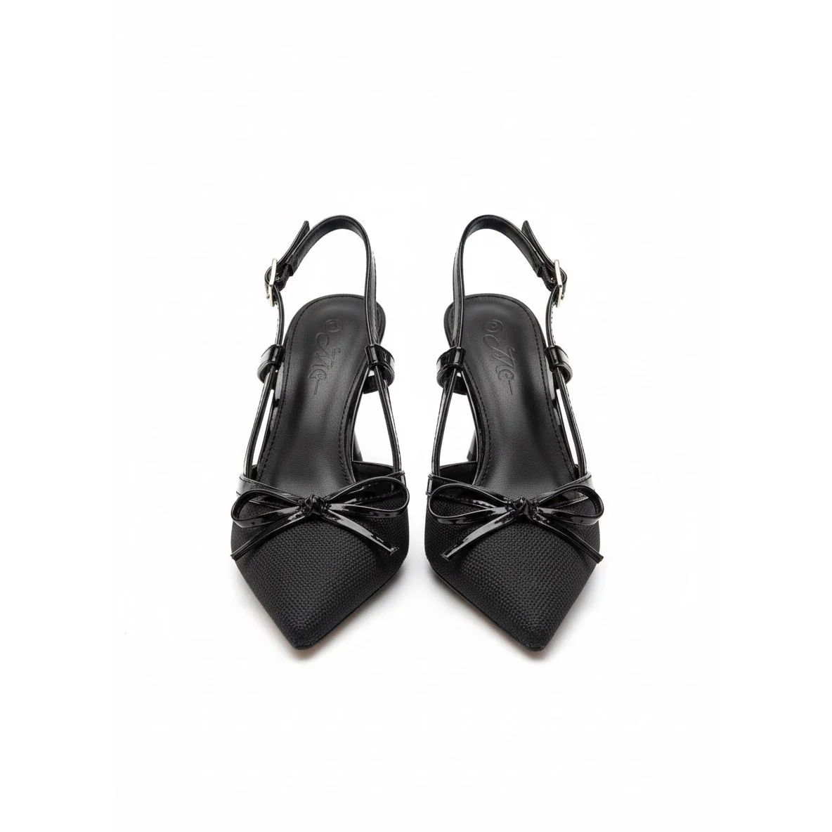Elegant Women's Black Pointed Toe Bowknot High Heel Sandals - Image 4