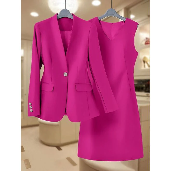 Elegant Women's Dress Blazer 2 Piece Set Suit - Image 5