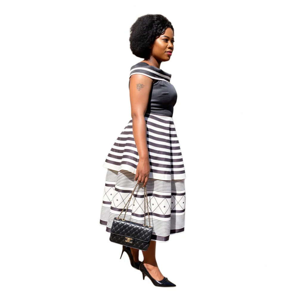 Elegant Xhosa Traditional Wedding Dress - Image 3