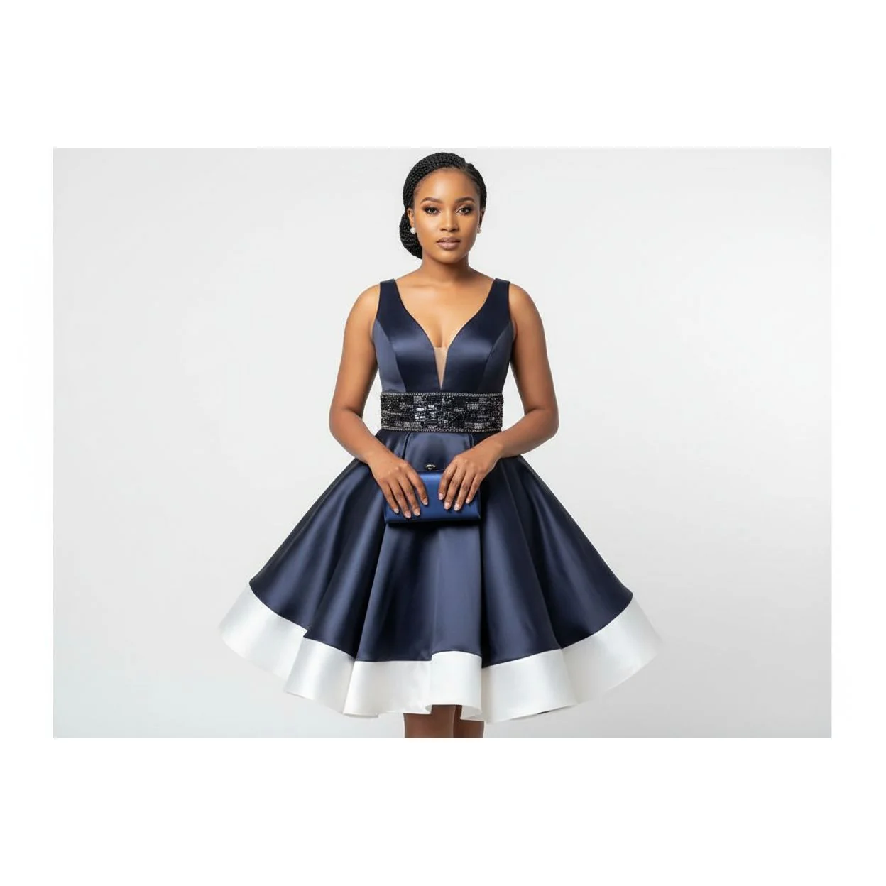 Embellished Fit & Flare Dress - Image 2