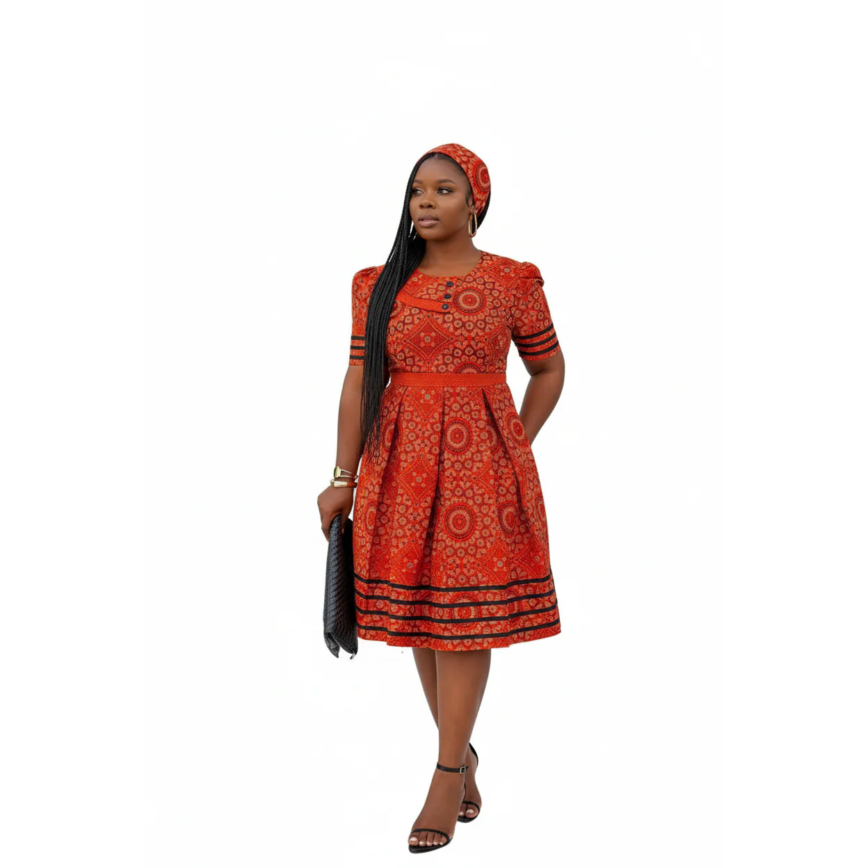 Exclusive African Print Maxi Traditional Dress - Image 2