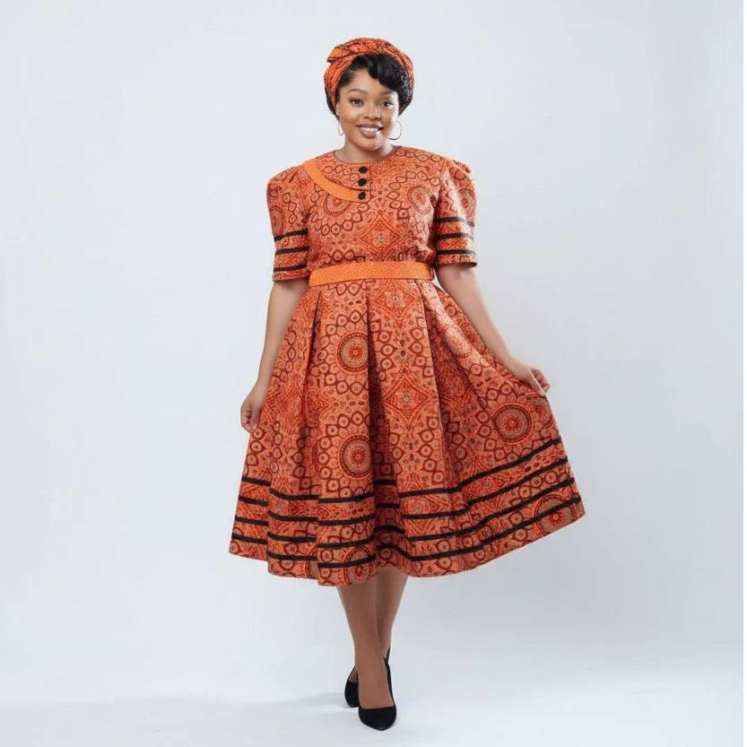 Exclusive African Print Maxi Traditional Dress - Image 3