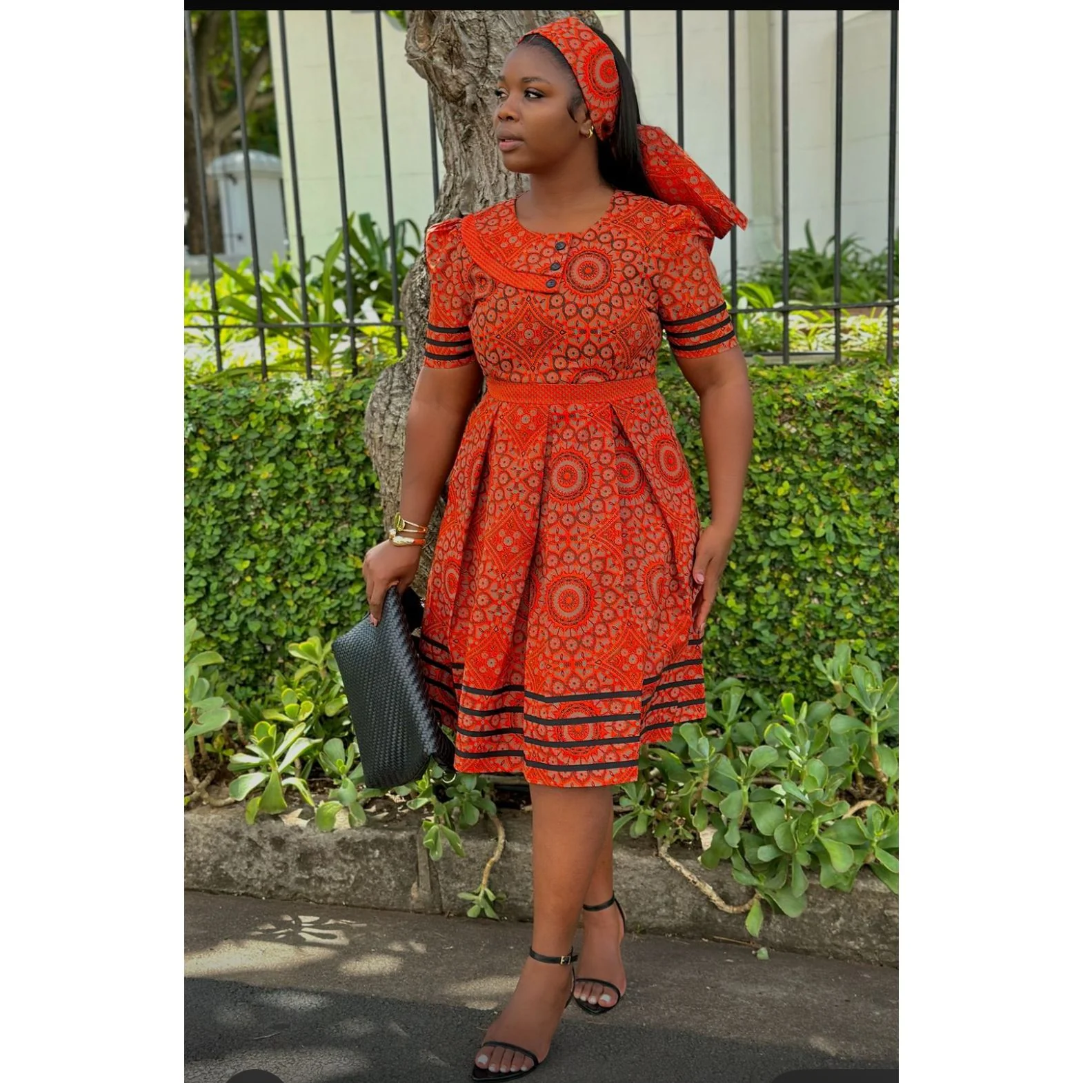 Exclusive African Print Maxi Traditional Dress - Image 5