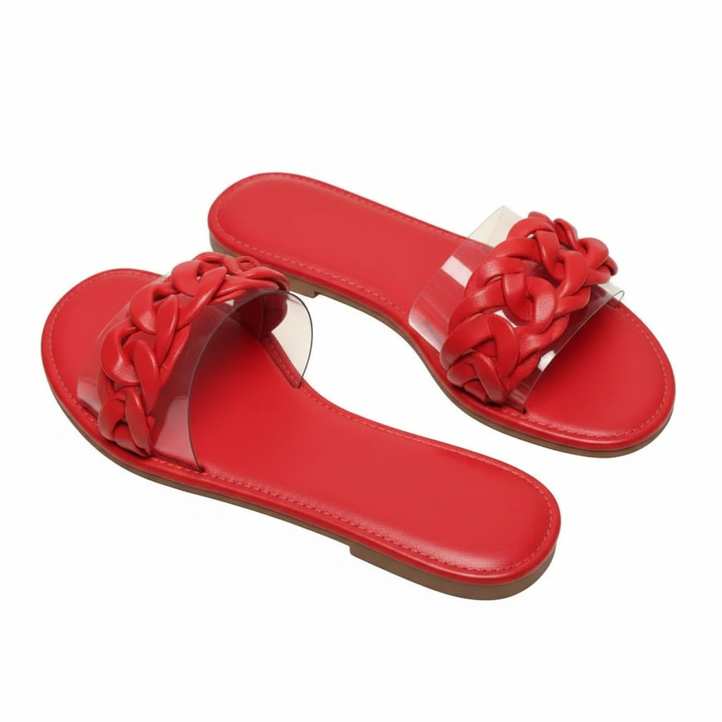 Fashion Chain Decoration Colorful Candy Slides Sandals - Image 2