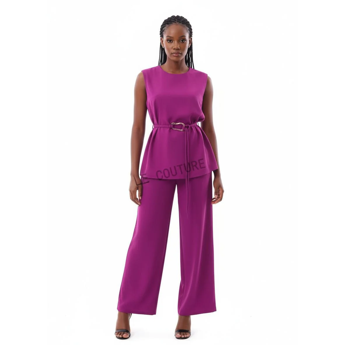 Fashion Design Elegant Sleeveless Top And Long Pants Set - Image 2