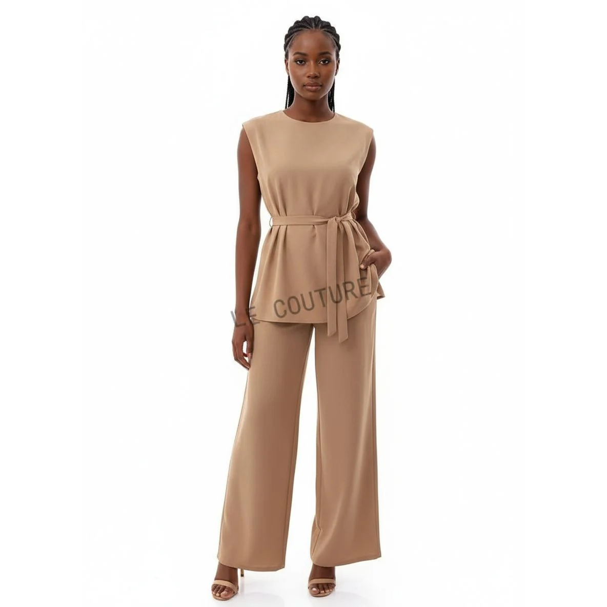 Fashion Design Elegant Sleeveless Top And Long Pants Set - Image 5