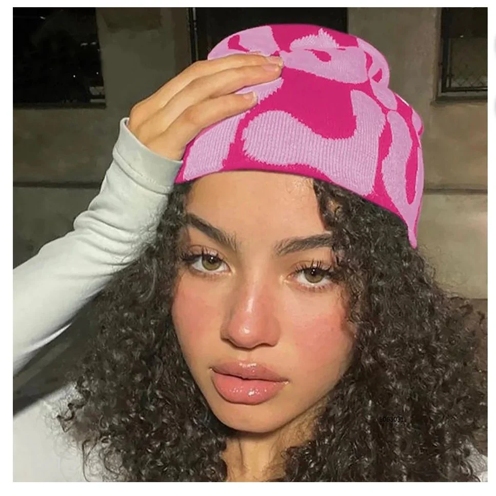 Fashion Letter Jacquard Knitted  Beanie Hat - Image 5