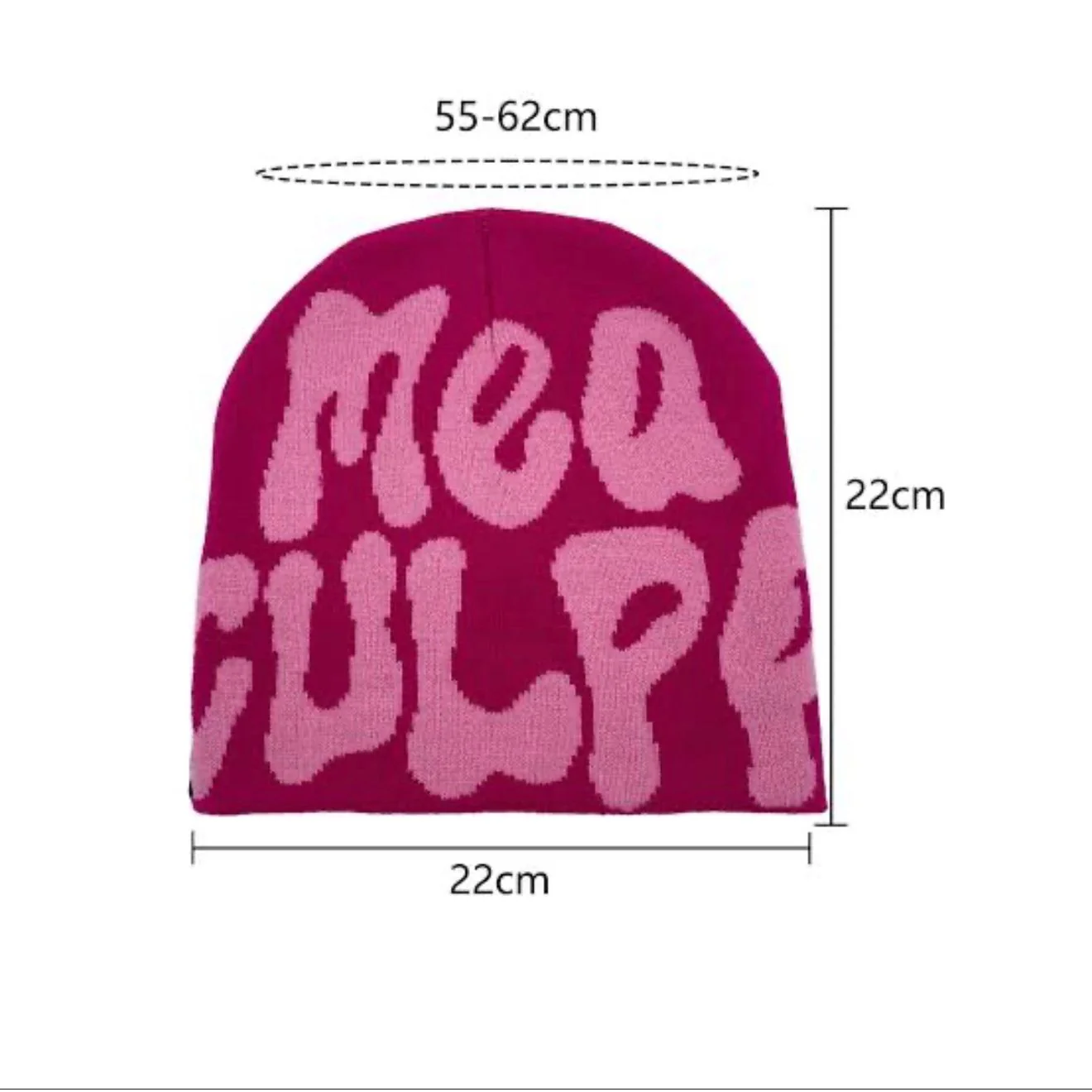 Fashion Letter Jacquard Knitted  Beanie Hat - Image 6