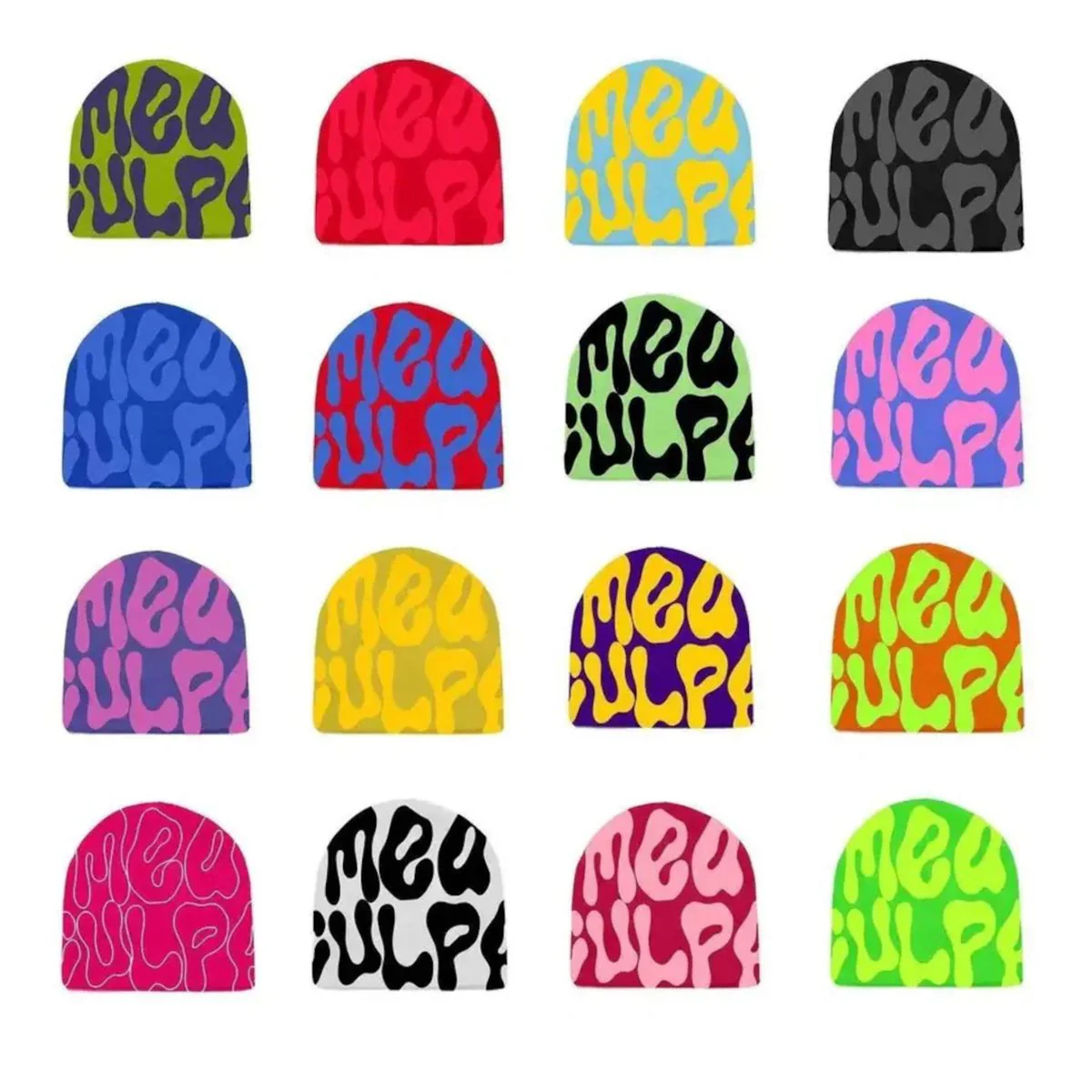Fashion Letter Jacquard Knitted  Beanie Hat - Image 8